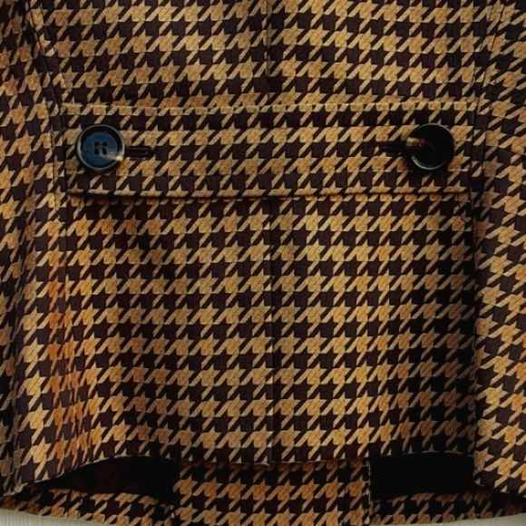 FINAL lvg 8/15 Nine West Suit Double Breasted short Houndstooth knit Jacket Sz 4 - Picture 9 of 10
